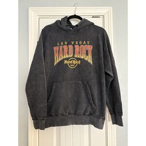 Hard Rock Cafe X Pacsun Sweatshirt Hoodie Medium Acid Wash Long Sleeve Pullover